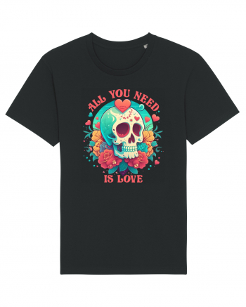 All You Need Is Love Valentine Skull Black