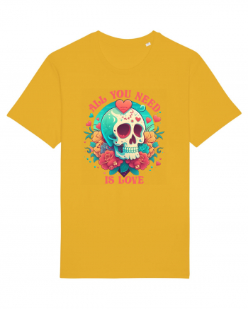 All You Need Is Love Valentine Skull Spectra Yellow