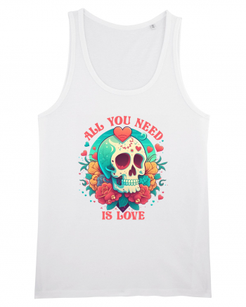 All You Need Is Love Valentine Skull White