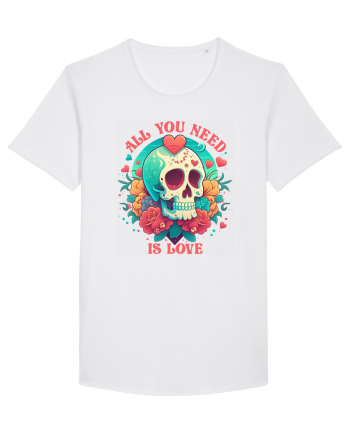 All You Need Is Love Valentine Skull White