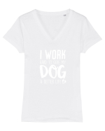 Dog life Tricou mânecă scurtă guler V Damă Evoker