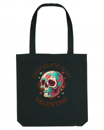 Chocolate Is My Valentine Skull Black