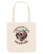 Chocolate Is My Valentine Skull Sacoșă textilă