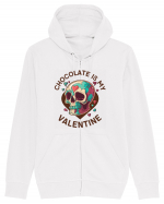 Chocolate Is My Valentine Skull Hanorac cu fermoar Unisex Connector