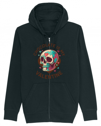 Chocolate Is My Valentine Skull Black