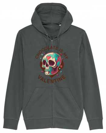 Chocolate Is My Valentine Skull Anthracite