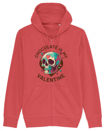 Chocolate Is My Valentine Skull Carmine Red