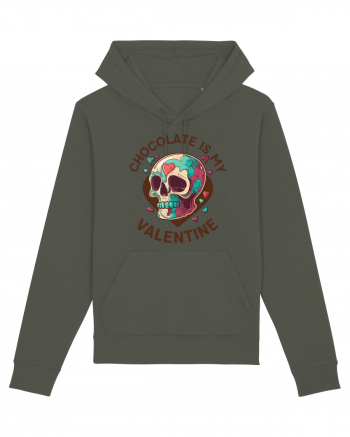 Chocolate Is My Valentine Skull Khaki