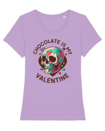 Chocolate Is My Valentine Skull Lavender Dawn