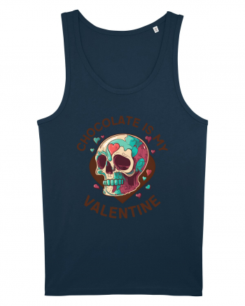 Chocolate Is My Valentine Skull Navy