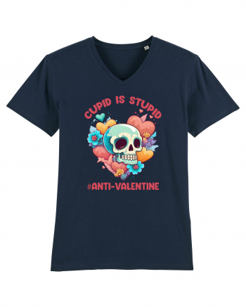 Cupid Is Stupid Anti Valentine Skull French Navy