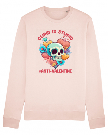 Cupid Is Stupid Anti Valentine Skull Candy Pink