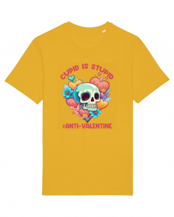 Cupid Is Stupid Anti Valentine Skull Spectra Yellow