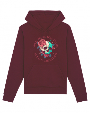 Dead Inside But It's Valentine Skull Burgundy