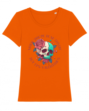 Dead Inside But It's Valentine Skull Bright Orange