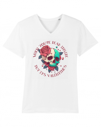 Dead Inside But It's Valentine Skull White