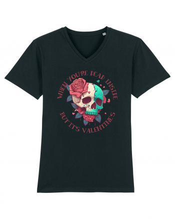 Dead Inside But It's Valentine Skull Black