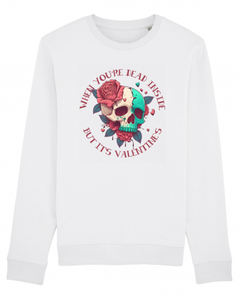 Dead Inside But It's Valentine Skull White