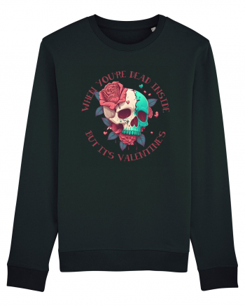 Dead Inside But It's Valentine Skull Black