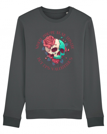 Dead Inside But It's Valentine Skull Anthracite