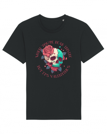 Dead Inside But It's Valentine Skull Black