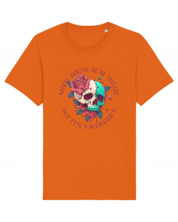 Dead Inside But It's Valentine Skull Bright Orange