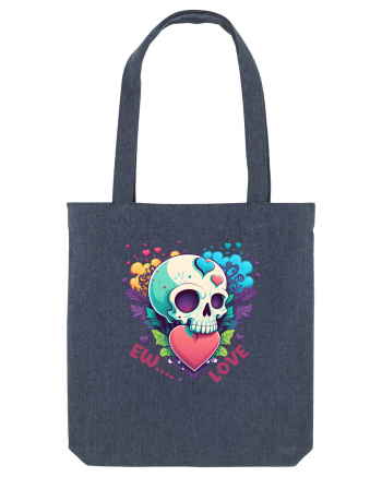 Ew Love Heart Valentine Skull Midnight Blue