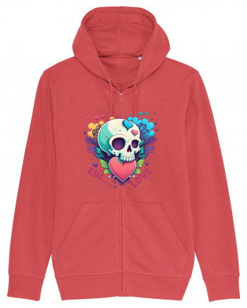 Ew Love Heart Valentine Skull Carmine Red