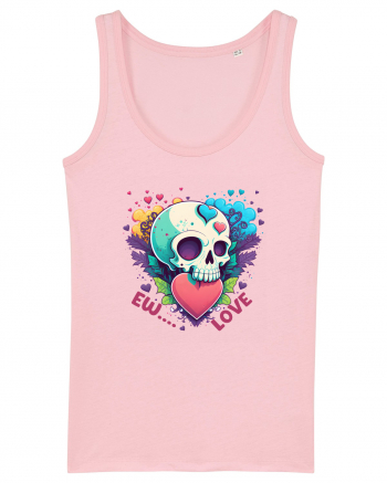 Ew Love Heart Valentine Skull Cotton Pink