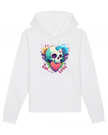 Ew Love Heart Valentine Skull White