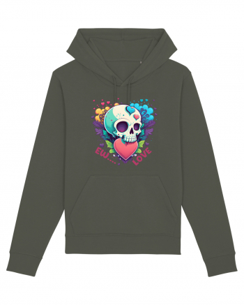 Ew Love Heart Valentine Skull Khaki