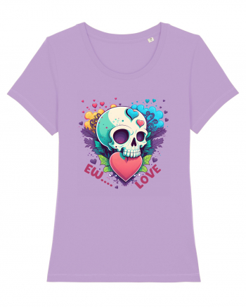 Ew Love Heart Valentine Skull Lavender Dawn