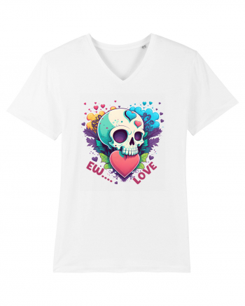 Ew Love Heart Valentine Skull White