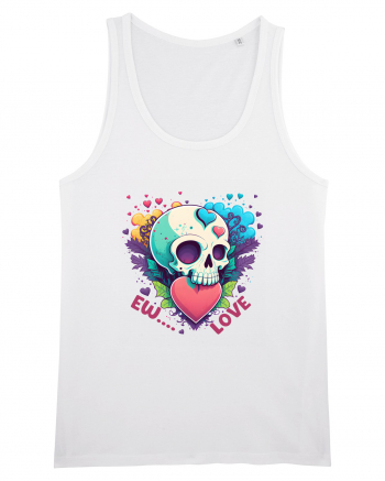 Ew Love Heart Valentine Skull White