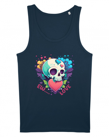 Ew Love Heart Valentine Skull Navy