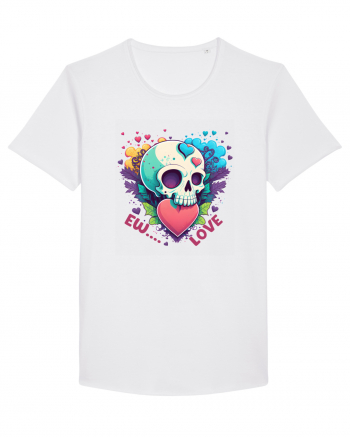 Ew Love Heart Valentine Skull White