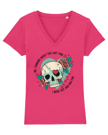 Funny Thinking Skeleton Valentine Skull Raspberry