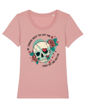 Funny Thinking Skeleton Valentine Skull Canyon Pink