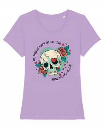 Funny Thinking Skeleton Valentine Skull Lavender Dawn