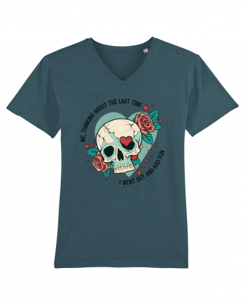 Funny Thinking Skeleton Valentine Skull Stargazer