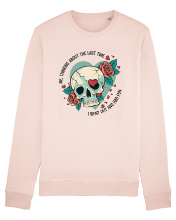 Funny Thinking Skeleton Valentine Skull Candy Pink