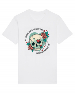 Funny Thinking Skeleton Valentine Skull Tricou mânecă scurtă Unisex Rocker