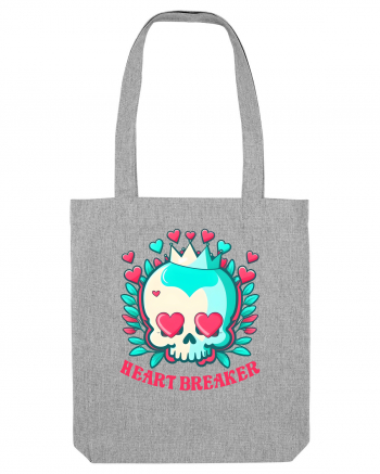 Heart Breaker Skull Valentine Heather Grey