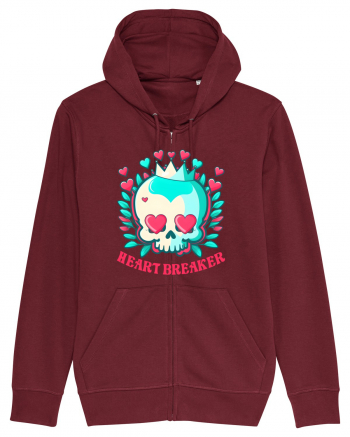 Heart Breaker Skull Valentine Burgundy