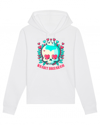 Heart Breaker Skull Valentine White