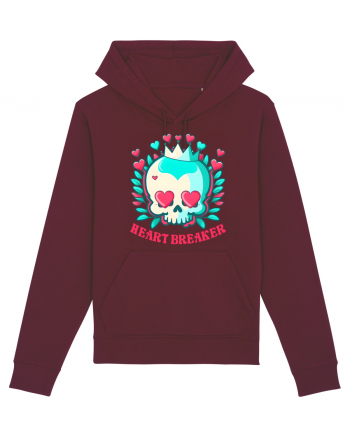 Heart Breaker Skull Valentine Burgundy