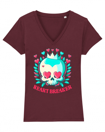 Heart Breaker Skull Valentine Burgundy