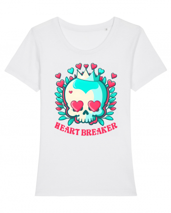 Heart Breaker Skull Valentine White