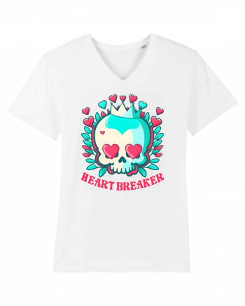 Heart Breaker Skull Valentine White