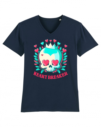 Heart Breaker Skull Valentine French Navy